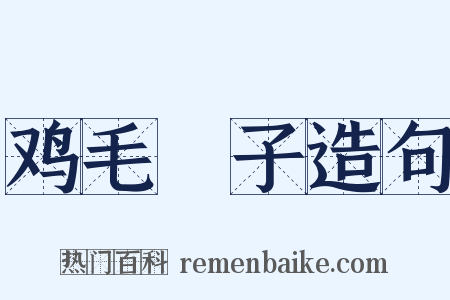 鸡毛撢子造句是什么意思的图片